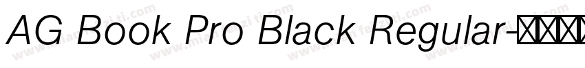 AG Book Pro Black Regular字体转换